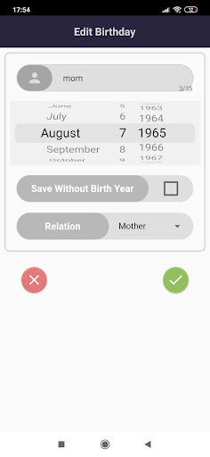 Moontag Birthday Wish Reminder Screen 2
