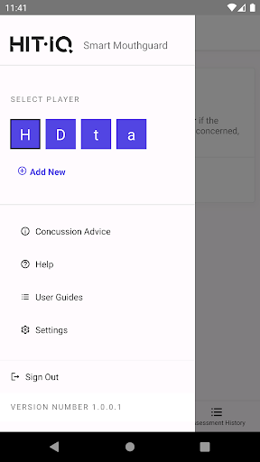 Android application HITIQ Smart Mouthguard screenshort