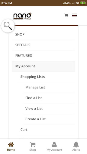 Online Groceries - Nano Market