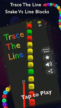 Trace Line - Snake Vs Line Blo - Screenshot 1