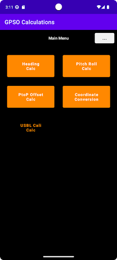 Android application GPSO Calculations screenshort