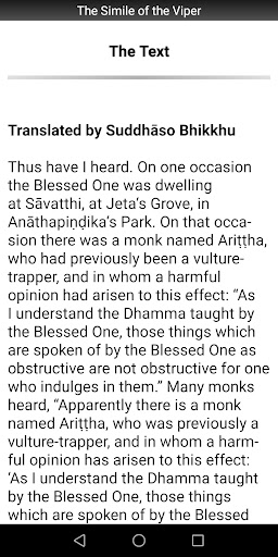 The Simile of the Viper Sutta Screen 2