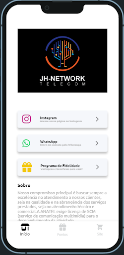 Android application JH-Network Fidelidade screenshort