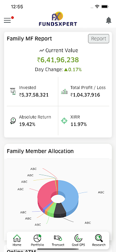 Android application FUNDSXPERT screenshort