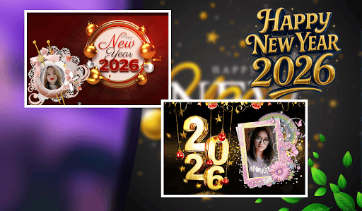 Happy Year Photo Frames 2026