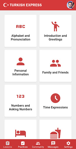 Android application Turkish Express: Learn Turkish screenshort