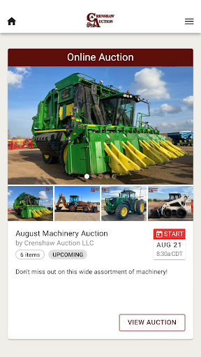 Android application Crenshaw Auction LLC screenshort