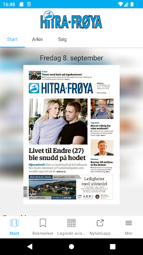 Android application Hitra Frøya - eAvis screenshort