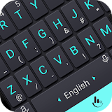 Neon Blue Power Button Keyboard Theme icon