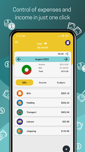 Moneyz: Home budget & Expenses Screen 2