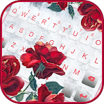 Marble Red Rose Keyboard Theme Apk