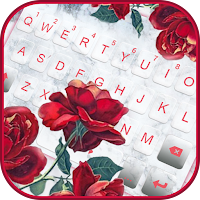 Тема для клавиатуры Marble Red Rose