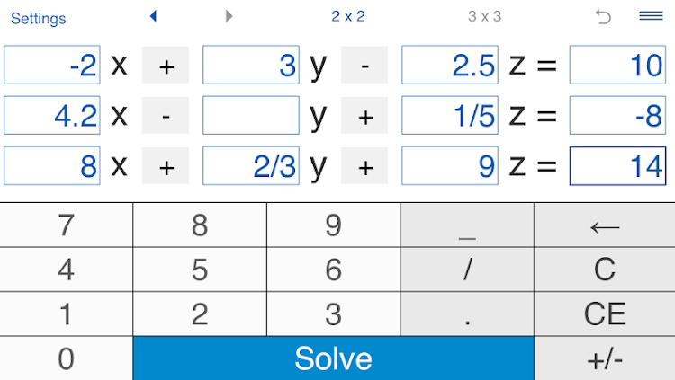 System of Equations Solver - 3.2.7 - (Android)