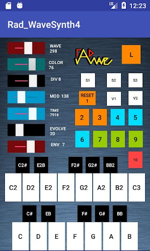 Android application Keyboard Synthesizer screenshort