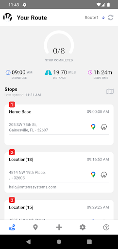 Android application RouteSavvy screenshort