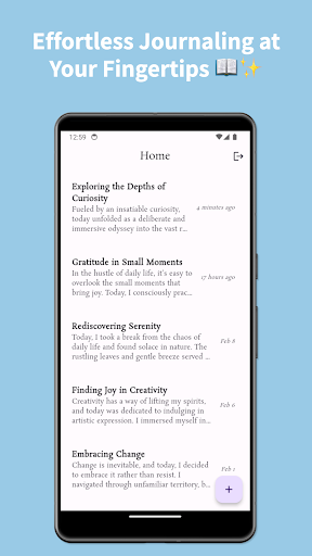 Android application Writestone - Minimal Journal screenshort