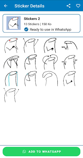 Cute Flork Sticker - WASticker Screen 3