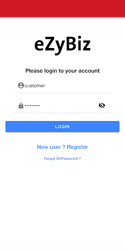 Android application eZyBiz - Mobile app screenshort