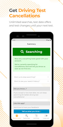 Android application Driving Test Cancellations App screenshort