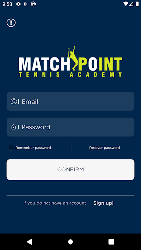 Android application Match Point Tennis Academy screenshort