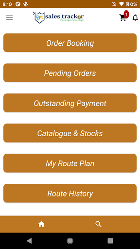 Android application Sales Trackor screenshort