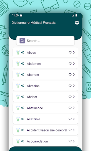 Dictionnaire Médical Francais Screen 2