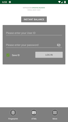 NOEFCU Mobile Banking Screen 2