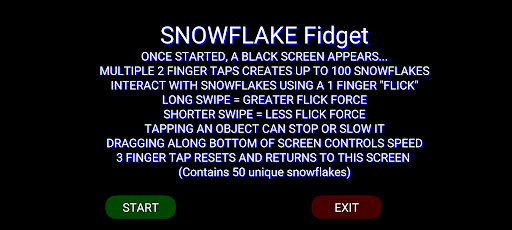 Android application Snowflake Fidget screenshort