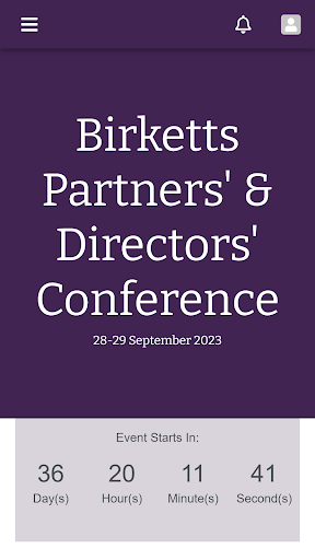 Android application Birketts Conference App screenshort