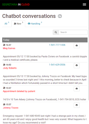 Android application Appointments Booking Chatbot screenshort