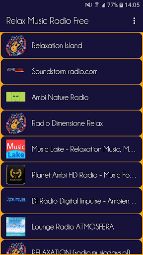Android application Relax Music Radio screenshort