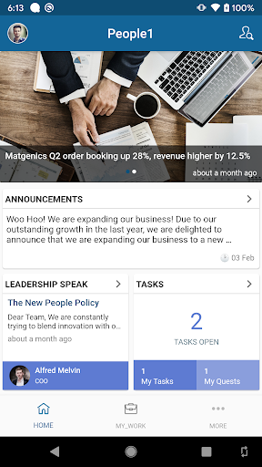 Android application PeopleOne Proto screenshort