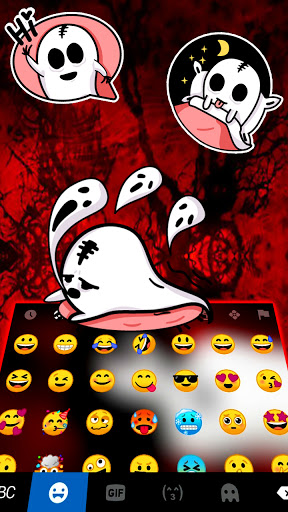 Creepy Smiley Girl Keyboard Ba Screen 3