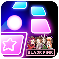 BLACK PINK Tiles Hop Ball - Neon EDM Rush