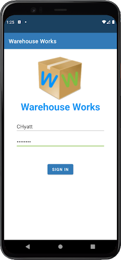 Android application BookWorks Warehouse Works screenshort
