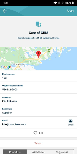Android application Cirrus - Sales CRM screenshort