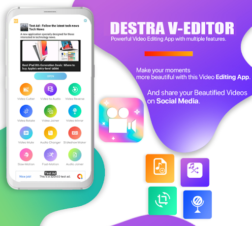 DESTRA V-EDITOR Video Maker for Android