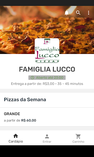 Android application PIZZARIA FAMIGLIA LUCCO screenshort