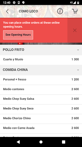 Como Loco Delivery Screen 3