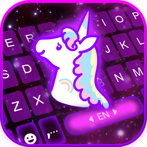 Galaxy Unicorn Keyboard Theme Header - AppWisp.com