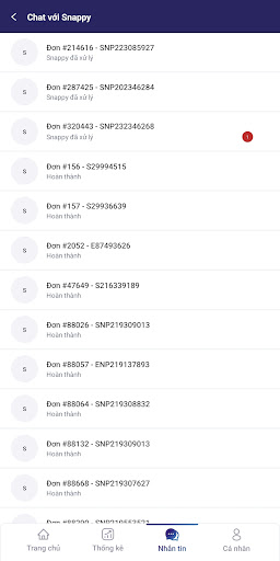 Android application Snappy Express - Hết lòng KH screenshort
