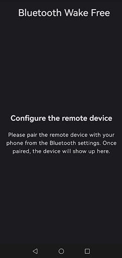 Android application Bluetooth Wake screenshort