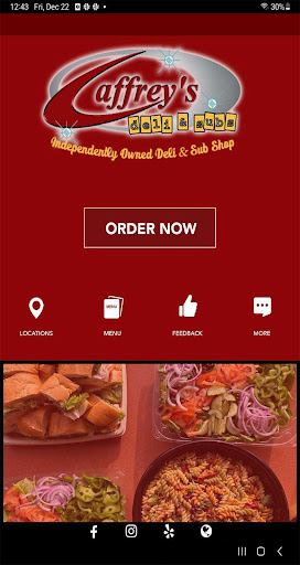 Android application Caffrey's Deli & Subs screenshort