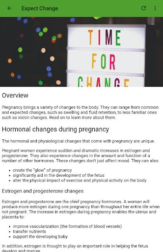 Android application Pregnancy Helper screenshort
