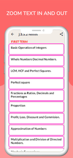 Mathematics Notes (J.S.S 1-3) Screen 3