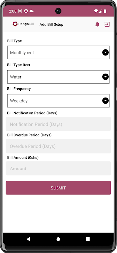 Pango bill Screen 2