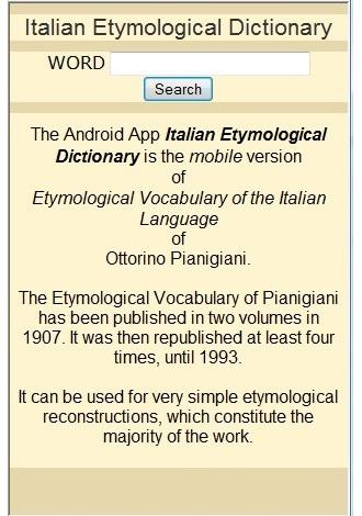 Android application Etymological dictionary screenshort