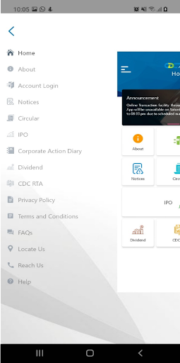 CDC Access Mobile Application Screen 2