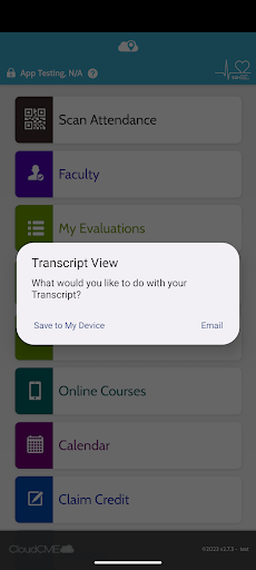 CloudCME® Screen 3