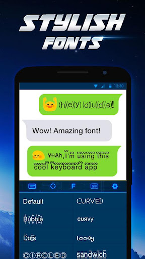 Neon Spaceship Keyboard Theme